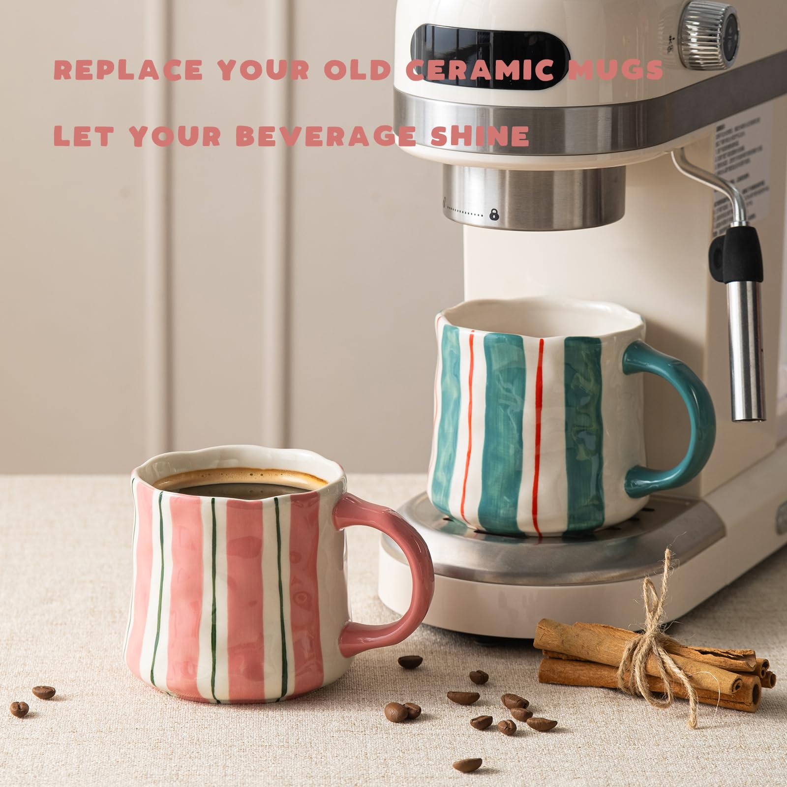 DELIGHTS GALORE versatile mug pair suitable for home or office routines