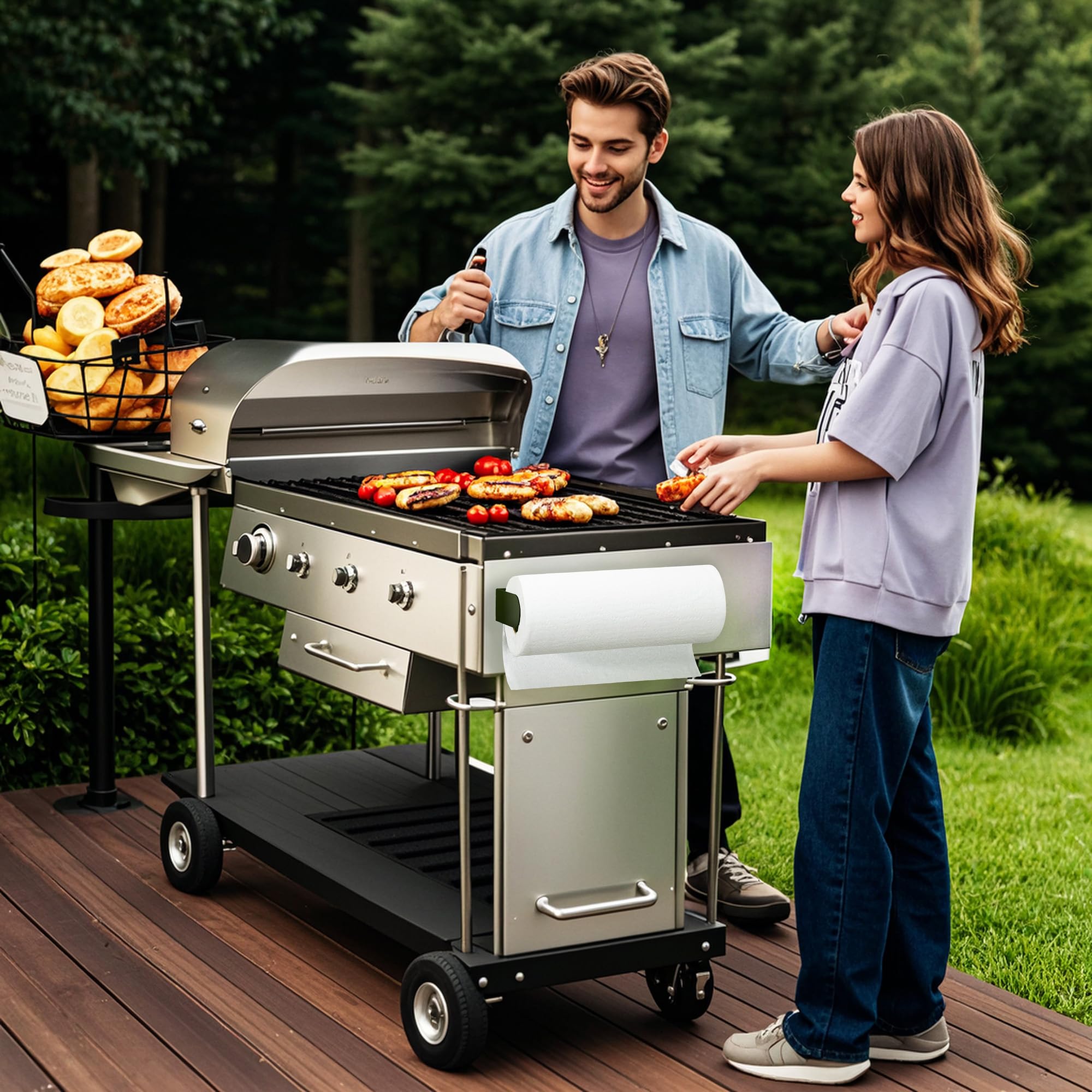 Horizontal or vertical placement adapts to fridge, grill, or RV layouts.