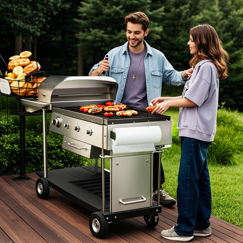 Horizontal or vertical placement adapts to fridge, grill, or RV layouts.