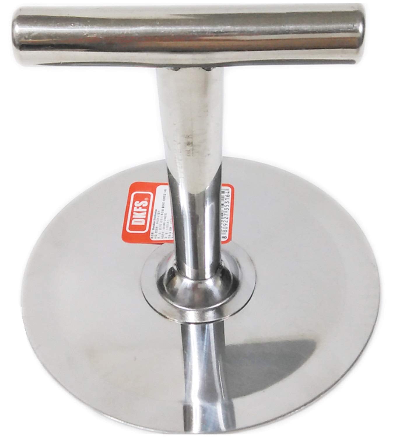 Delki hotteok press handle in stainless steel, ergonomic grip for even pressing