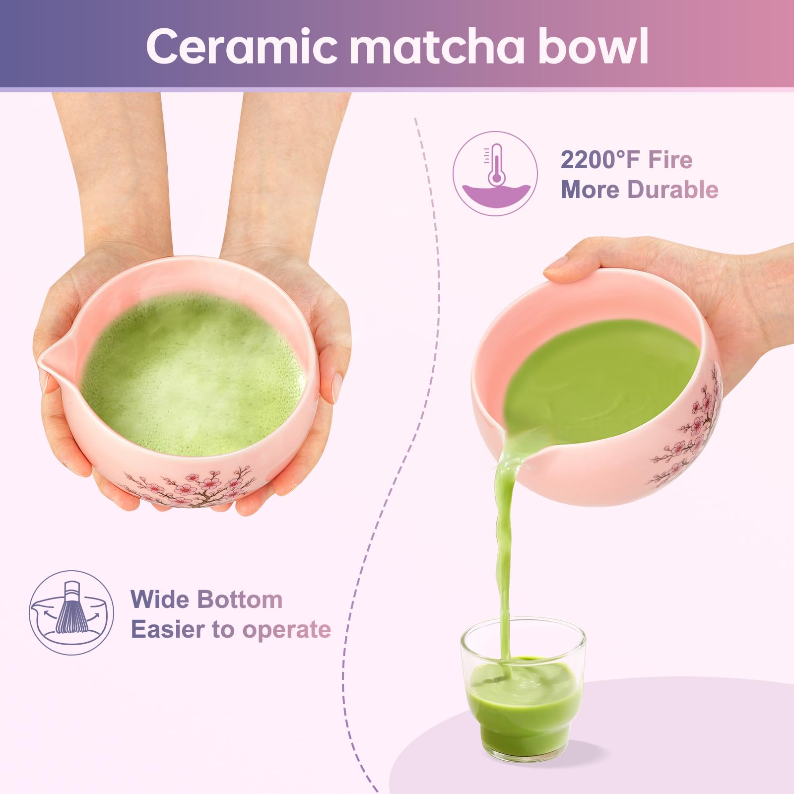 DELLAN Matcha Whisk Set bamboo scoop for precise powder measurement