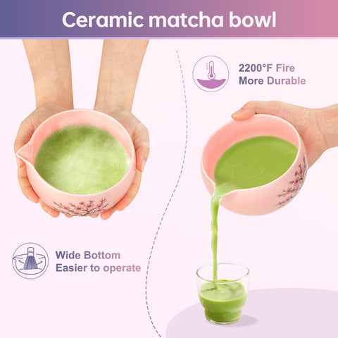 DELLAN Matcha Whisk Set bamboo scoop for precise powder measurement