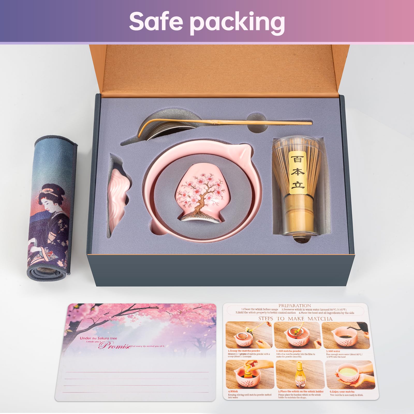 DELLAN Cherry blossom gift box with greeting card