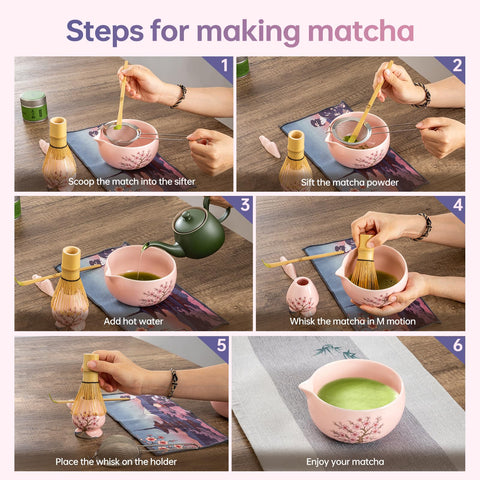 DELLAN Matcha Set tea towel for quick cleanup