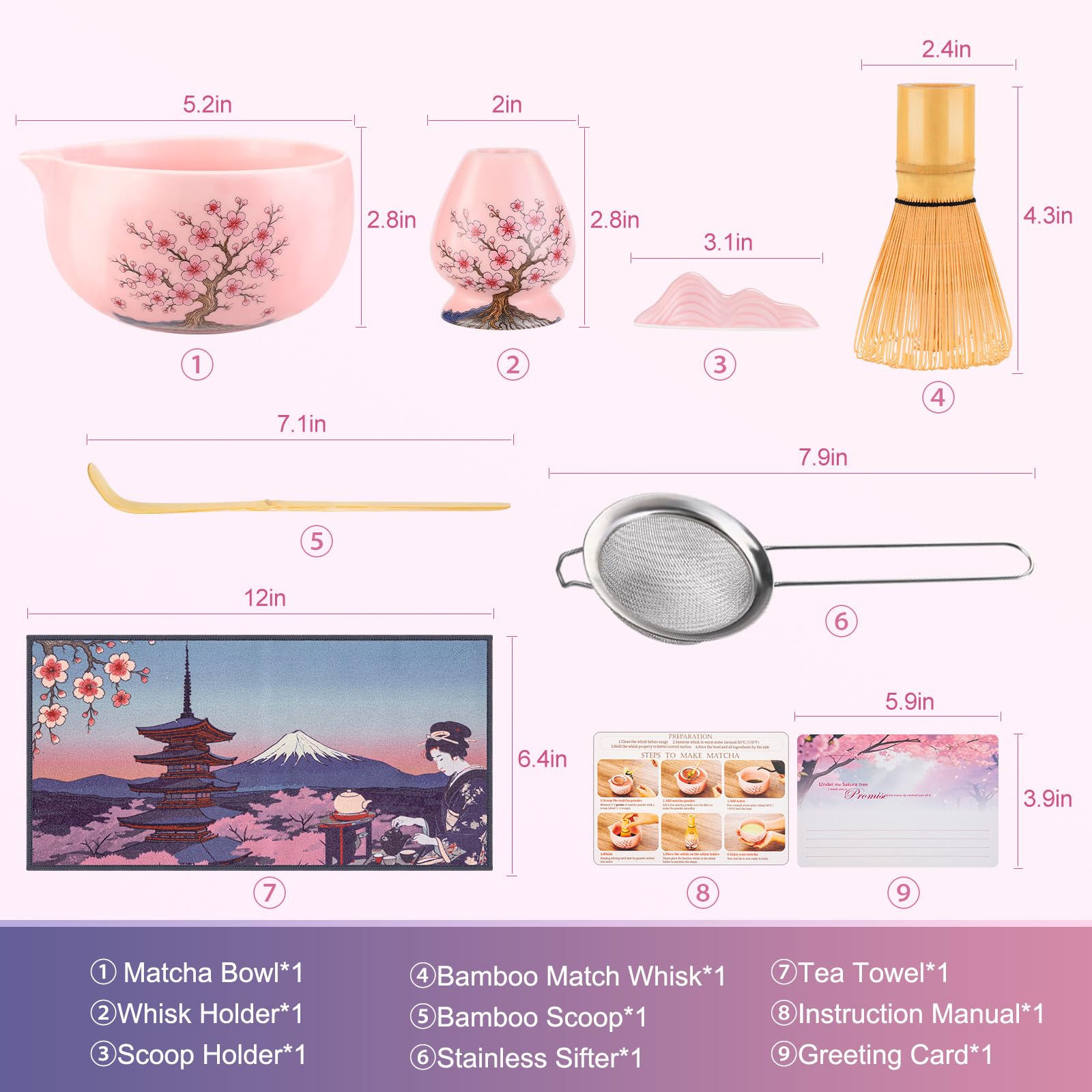 DELLAN Matcha Whisk Set whisk holder for safe storage