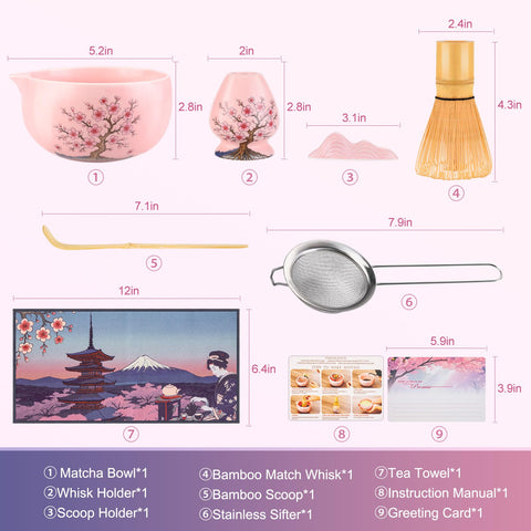 DELLAN Matcha Whisk Set whisk holder for safe storage