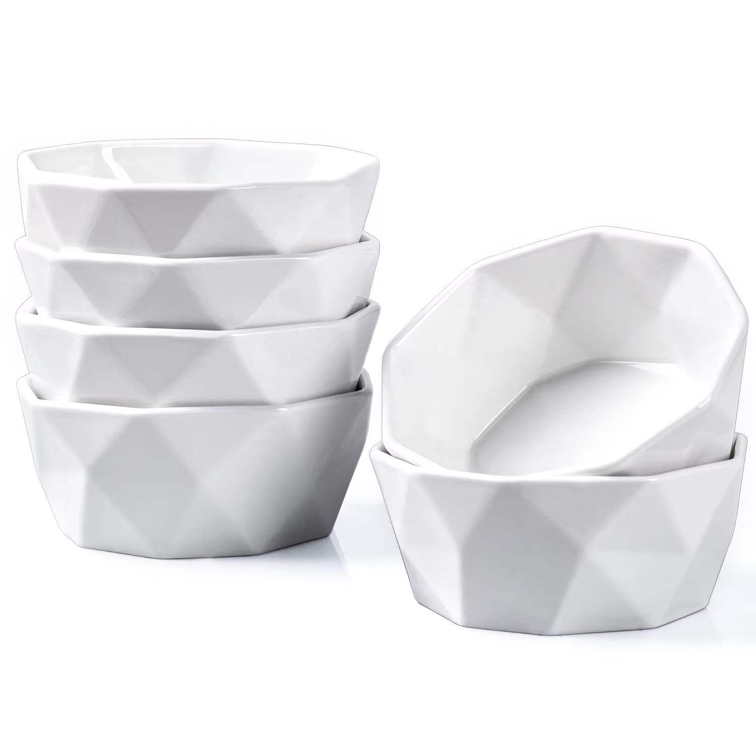 DELLING 8oz porcelain creme brulee ramekin for even heating and refined presentation