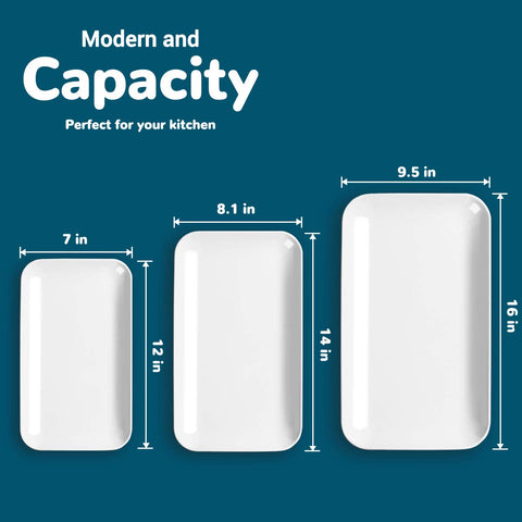 DELLING medium white ceramic platter 14x8-1 inch ideal for sides and sushi