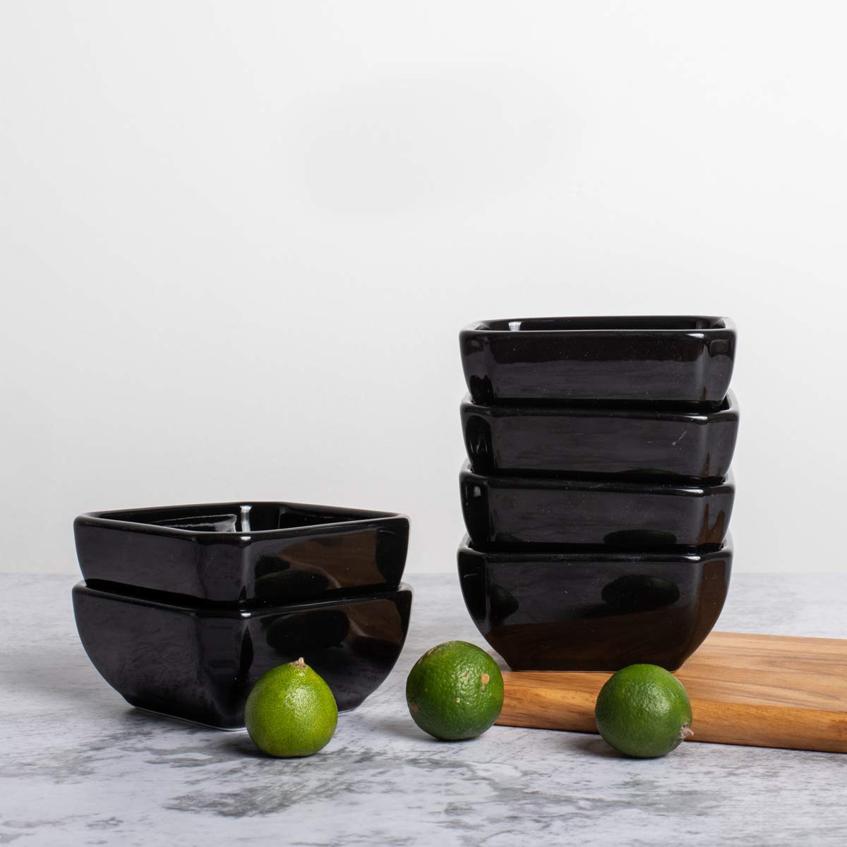 Dellling set of 6 dip bowls elevates party tables with square bases