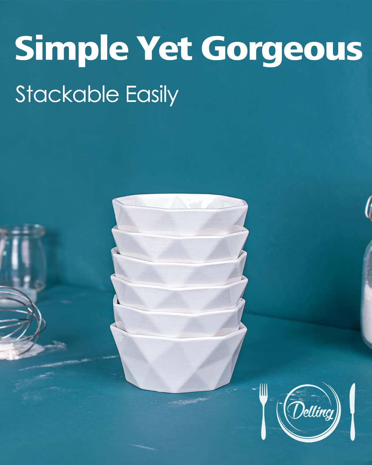 DELLING 8oz ramekin for soufflé, ice cream, or dipping sauces
