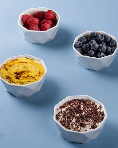DELLING creme brulee ramekin showcases desserts with clean lines and modern flair