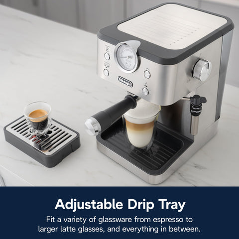 De'Longhi Classic latte art microfoam enables silky milk for skilled drinks
