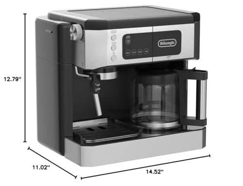 De'Longhi COM532M gold-tone filter reduces paper waste.