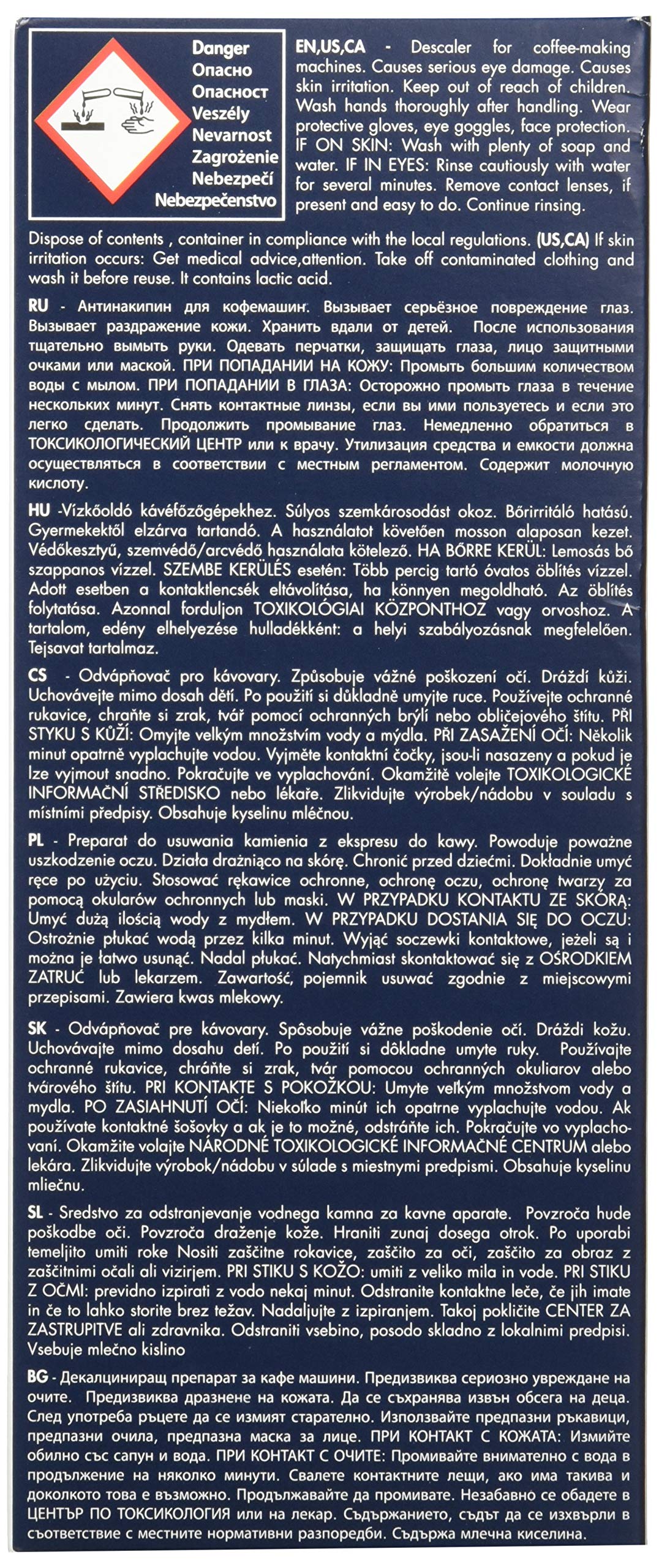 Delonghi Eco Descaling Solution kit contents designed for regular coffee maker upkeep.