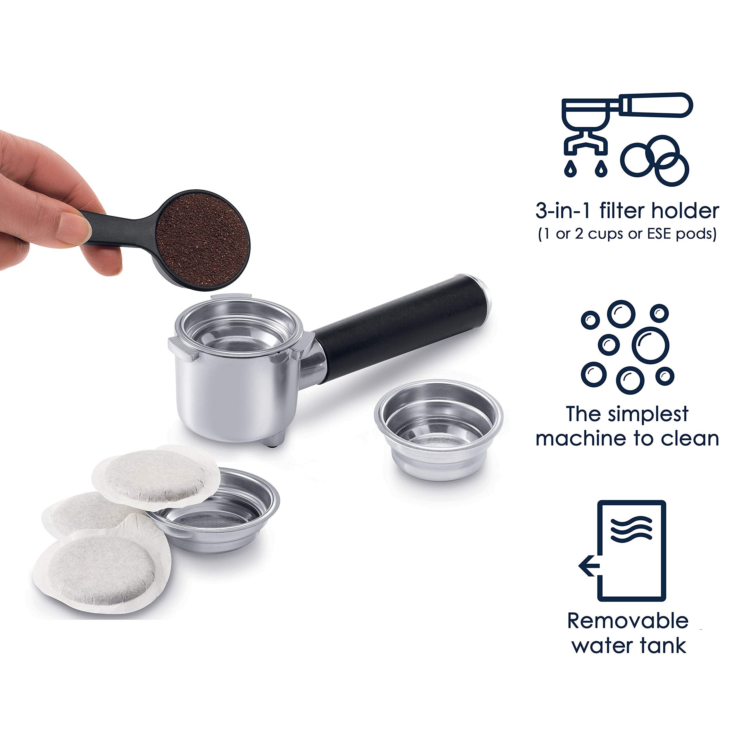 DeLonghi ECP3120 steam wand delivering quick frothing for drinks