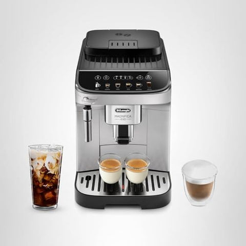 De'Longhi Magnifica Evo five beverage options at the touch of a button.