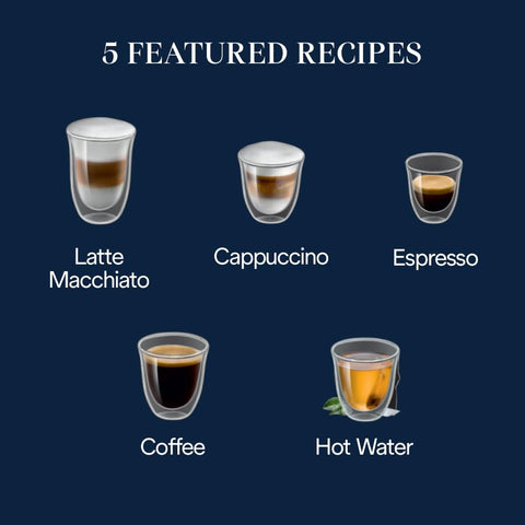 De'Longhi Magnifica Start conical burr grinder delivers fresh grounds.