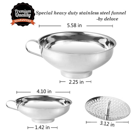 Delove wide-mouth funnel for large jars ensures smooth jam pouring.