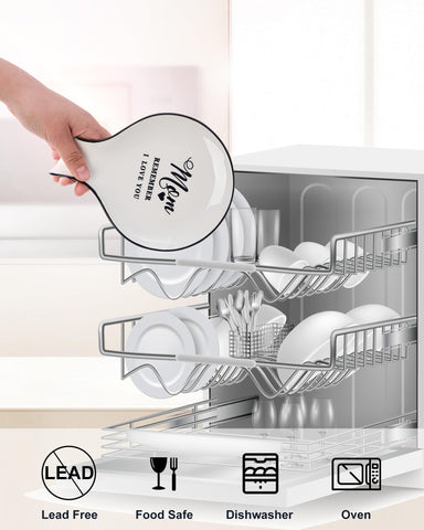 Delpnana cadmium-free, lead-free ceramic spoon rest.