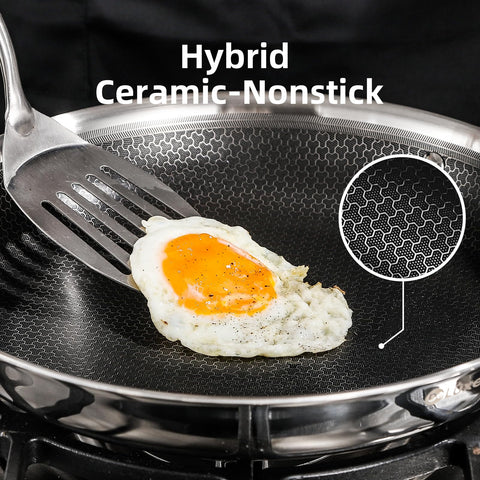 DELUXE pan works on all cooktops and is oven-safe up to 500°F.