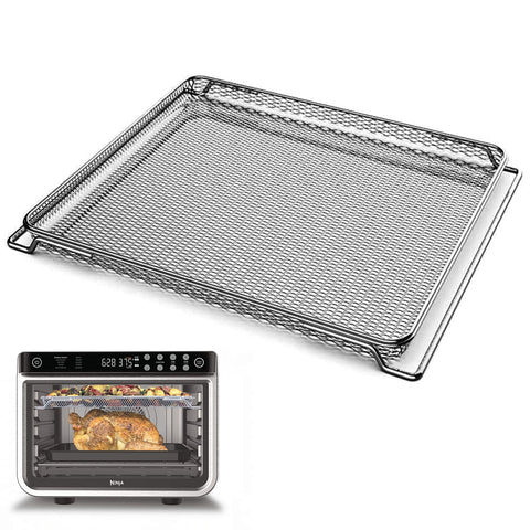 DEMEDO air fryer oven basket for Ninja DT201, front view showing fit and size.