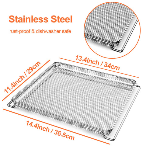 DEMEDO removable rack tray for Ninja oven in use, enabling multi-item cooking.