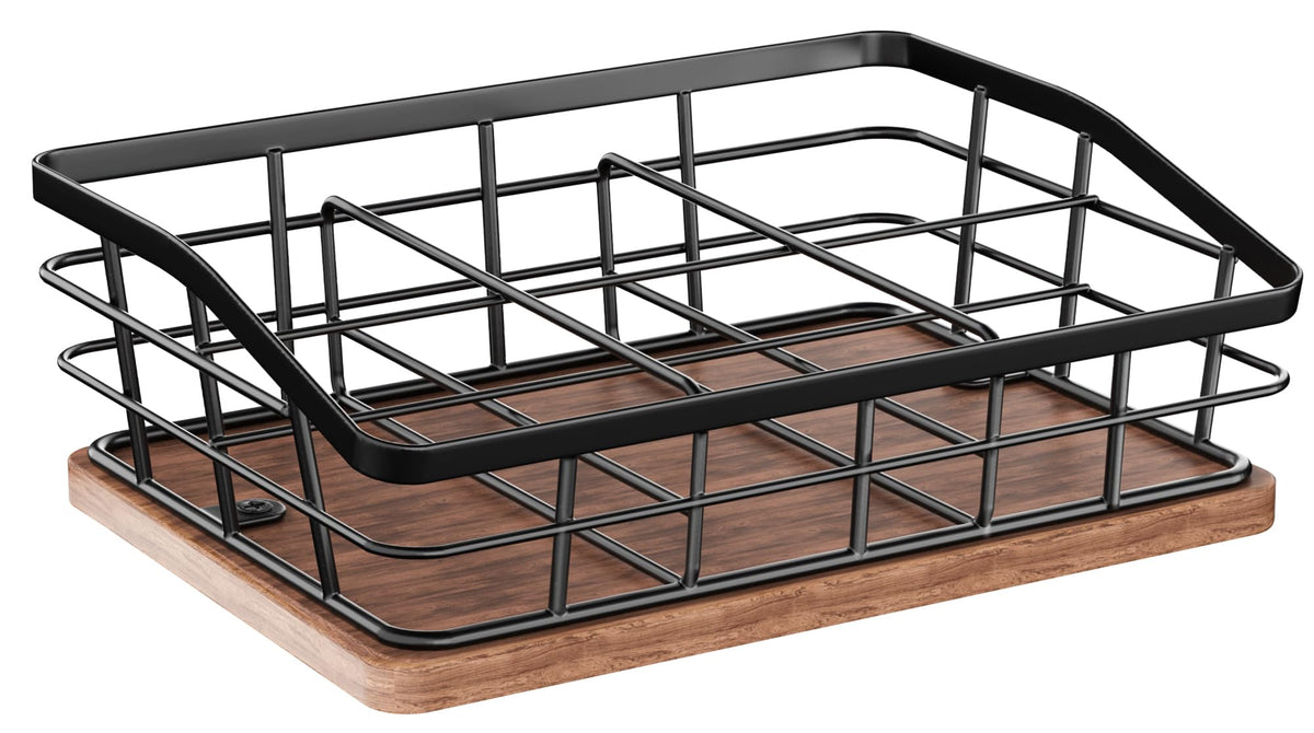 DEMEGA Tea Bag Organizer front view with six slots for tidy tea storage