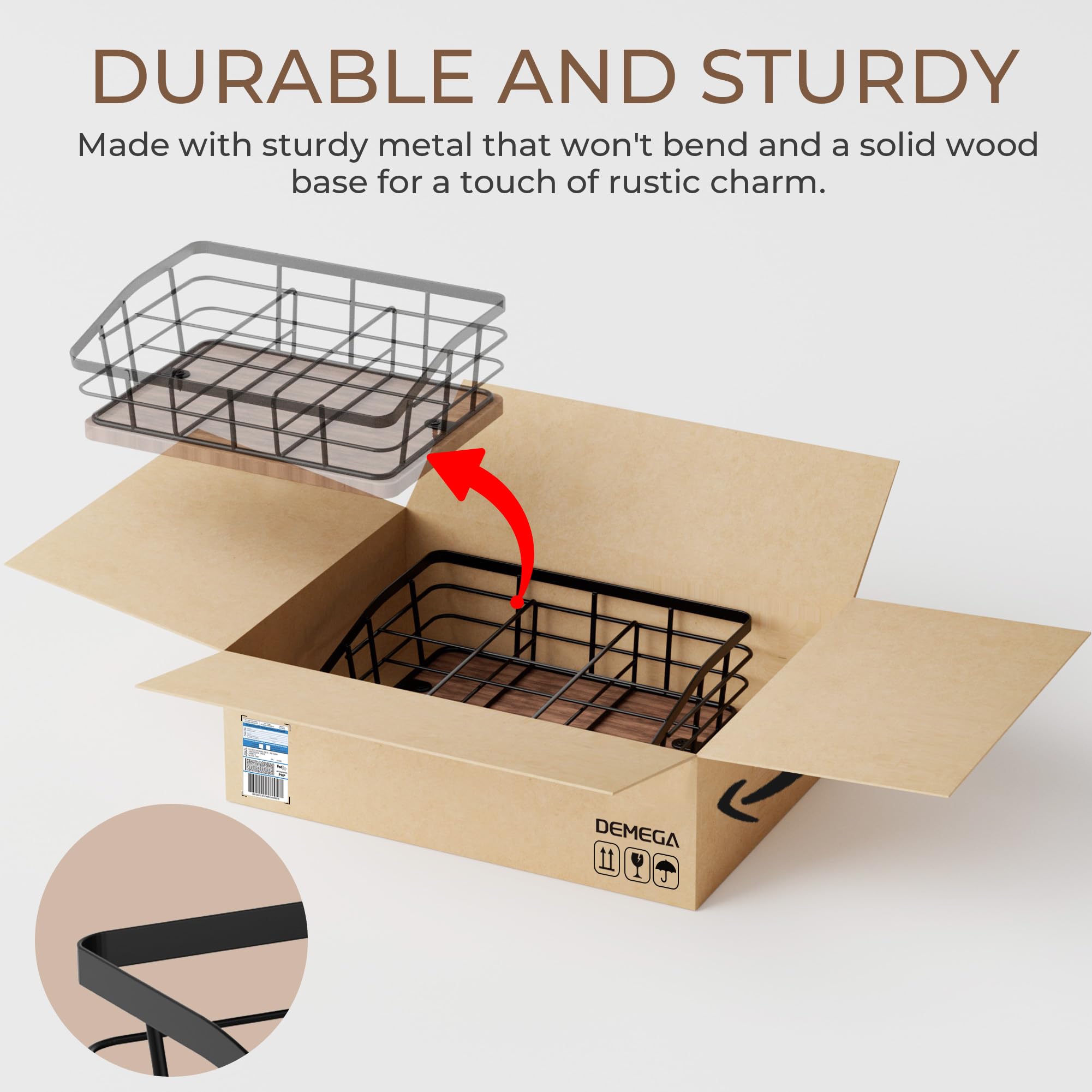 DEMEGA Tea Bag Organizer ready for use right out of the box