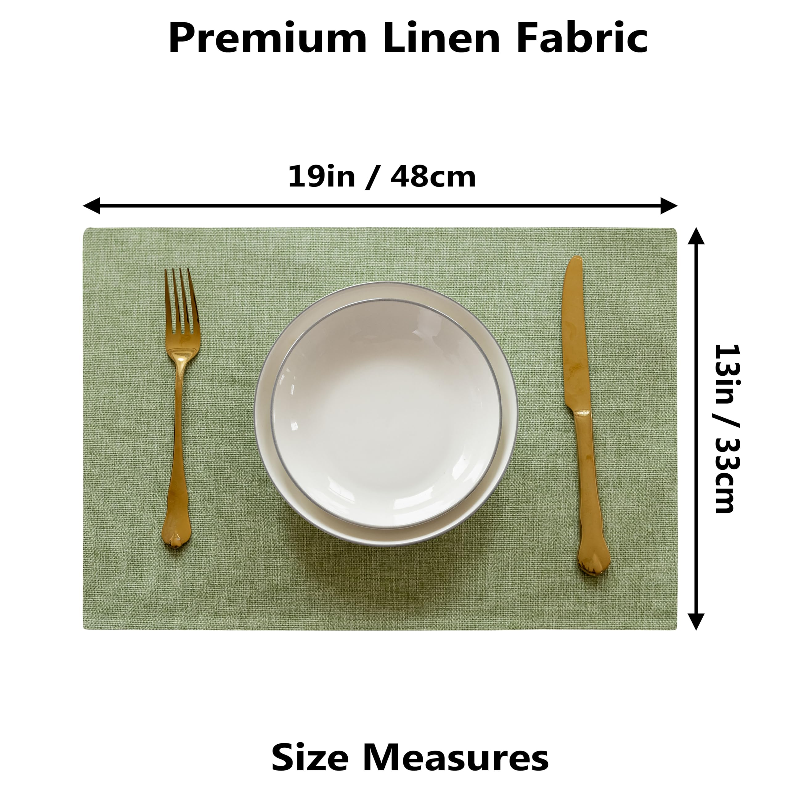 Demetex Green placemats provide heat protection for hot dishes