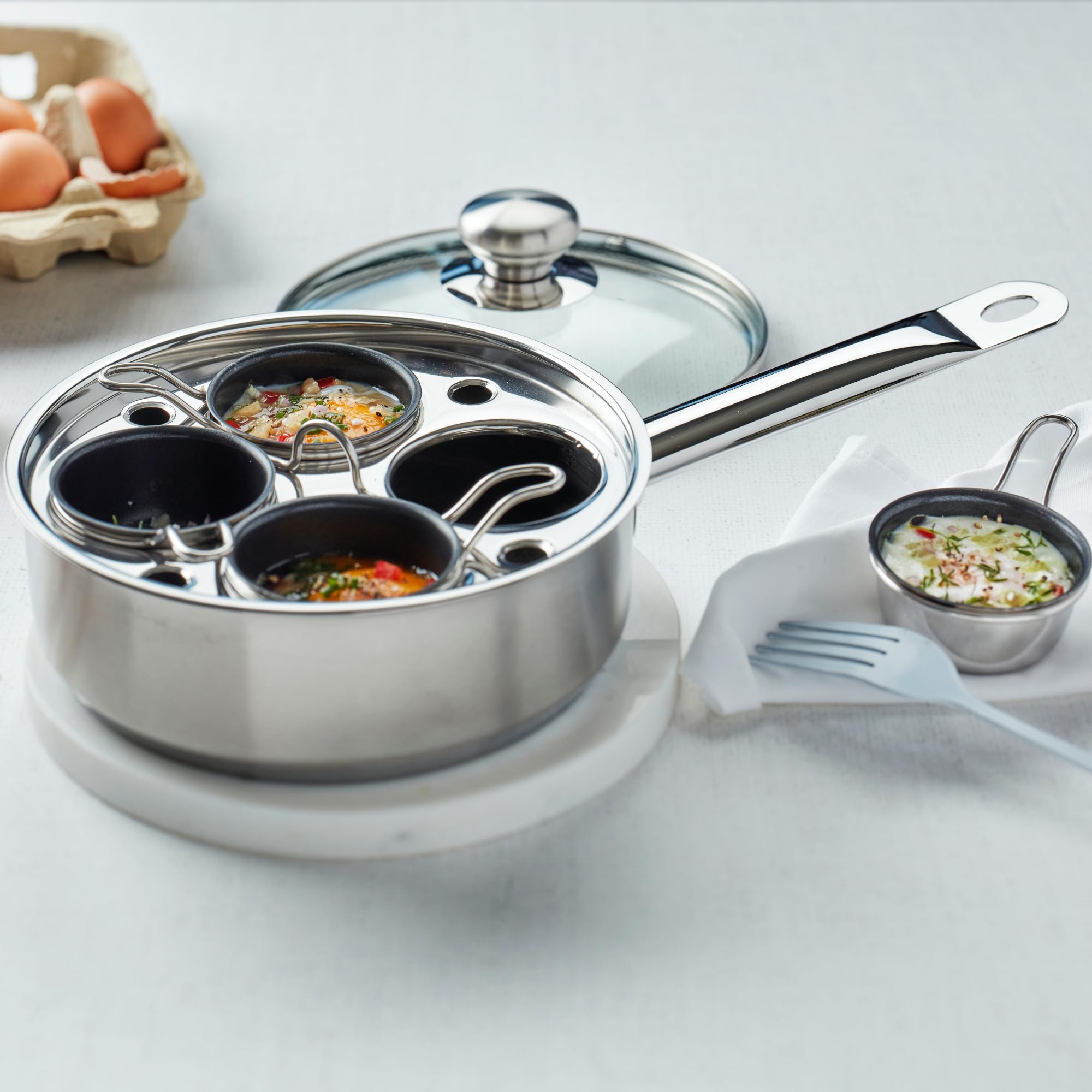 Demeyere Resto 18/10 stainless steel construction shines on any stove