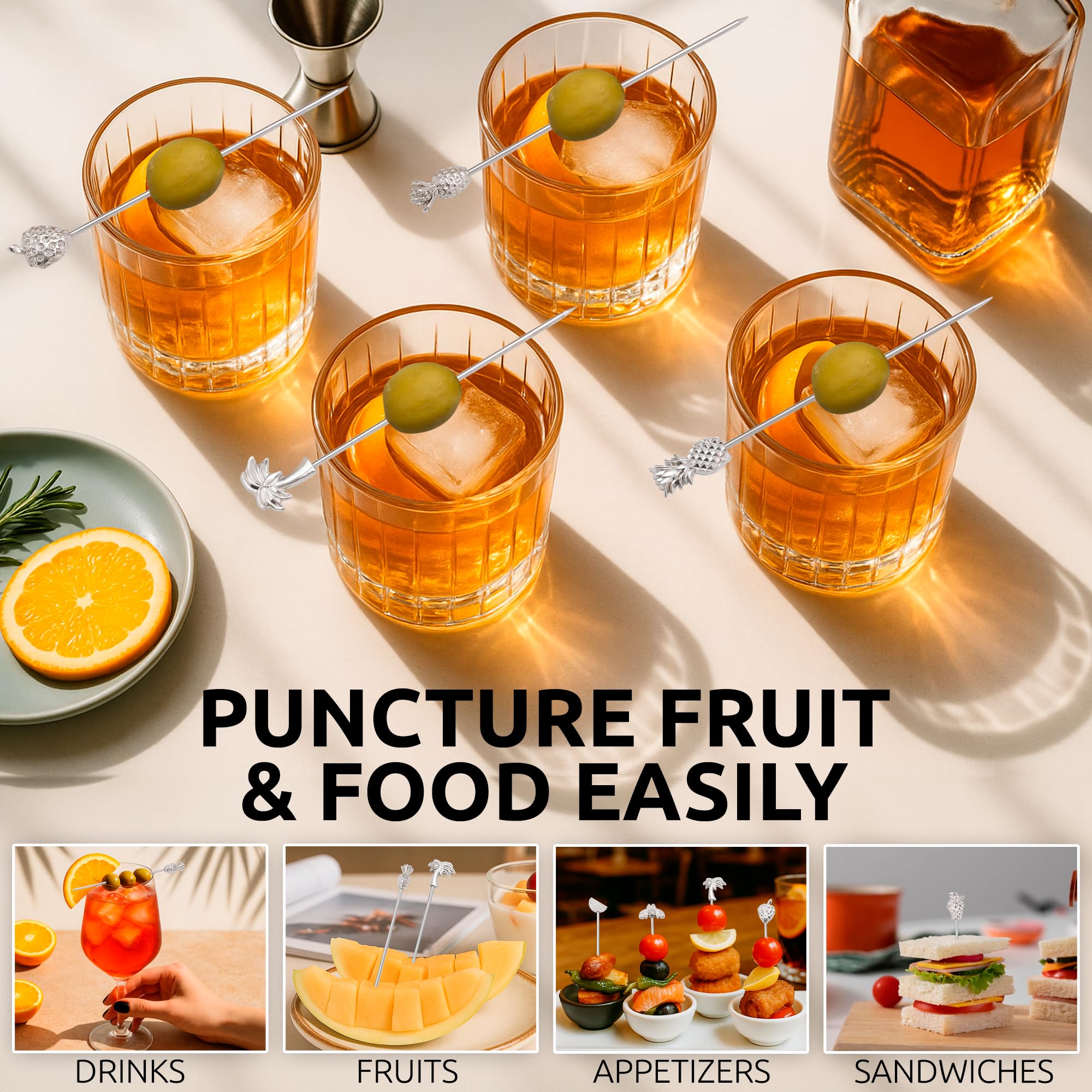 Demigo orange topper enhances citrus drinks and party trays