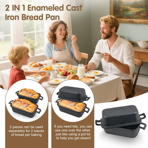 Demine cast iron pan promotes even heating and caramelized crust