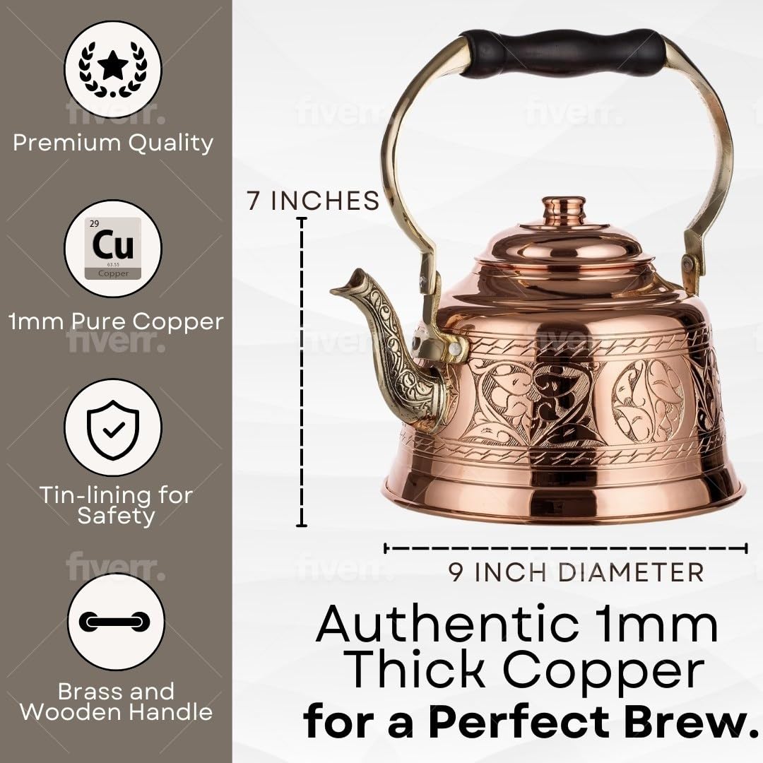 DEMMEX stove-ready teapot with smooth pour spout.