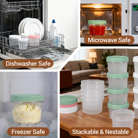 Demora nestable design fits neatly in cabinets, freeing kitchen space.