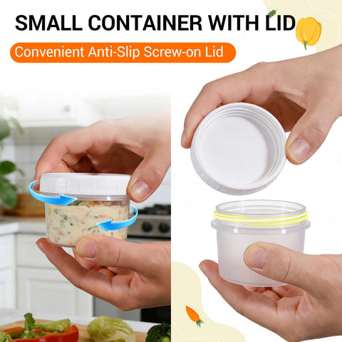 Demora stackable containers in use save freezer space and simplify meal prep.