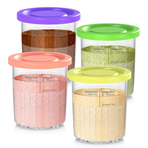 DENEBORE 24oz pint container compatible with Ninja Creami NC500 series for reliable storage