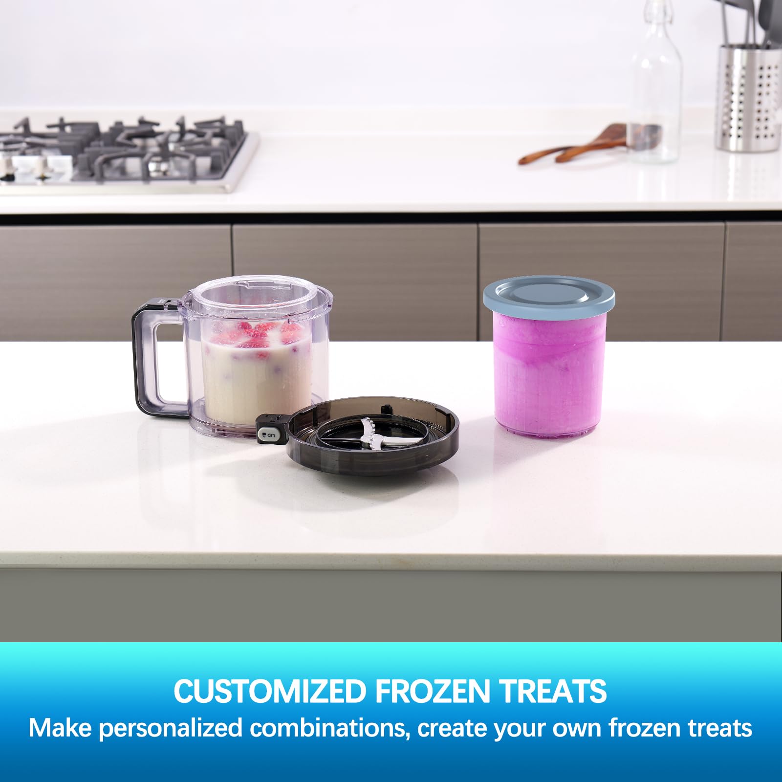 DENEBORE BPA-free materials offer safe, reusable storage for frozen desserts