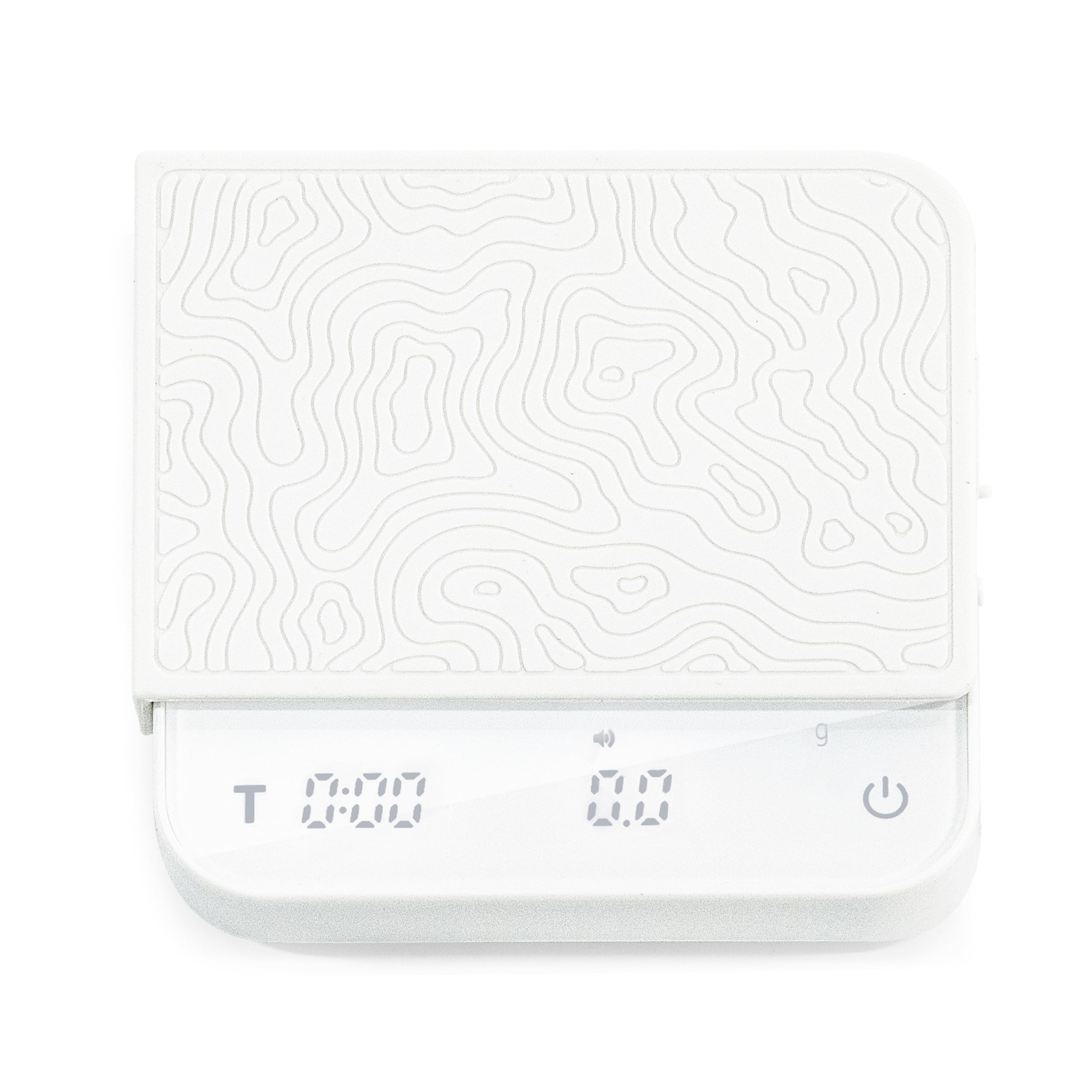 Denestora mini coffee scale front view highlights precise pour-over measurements