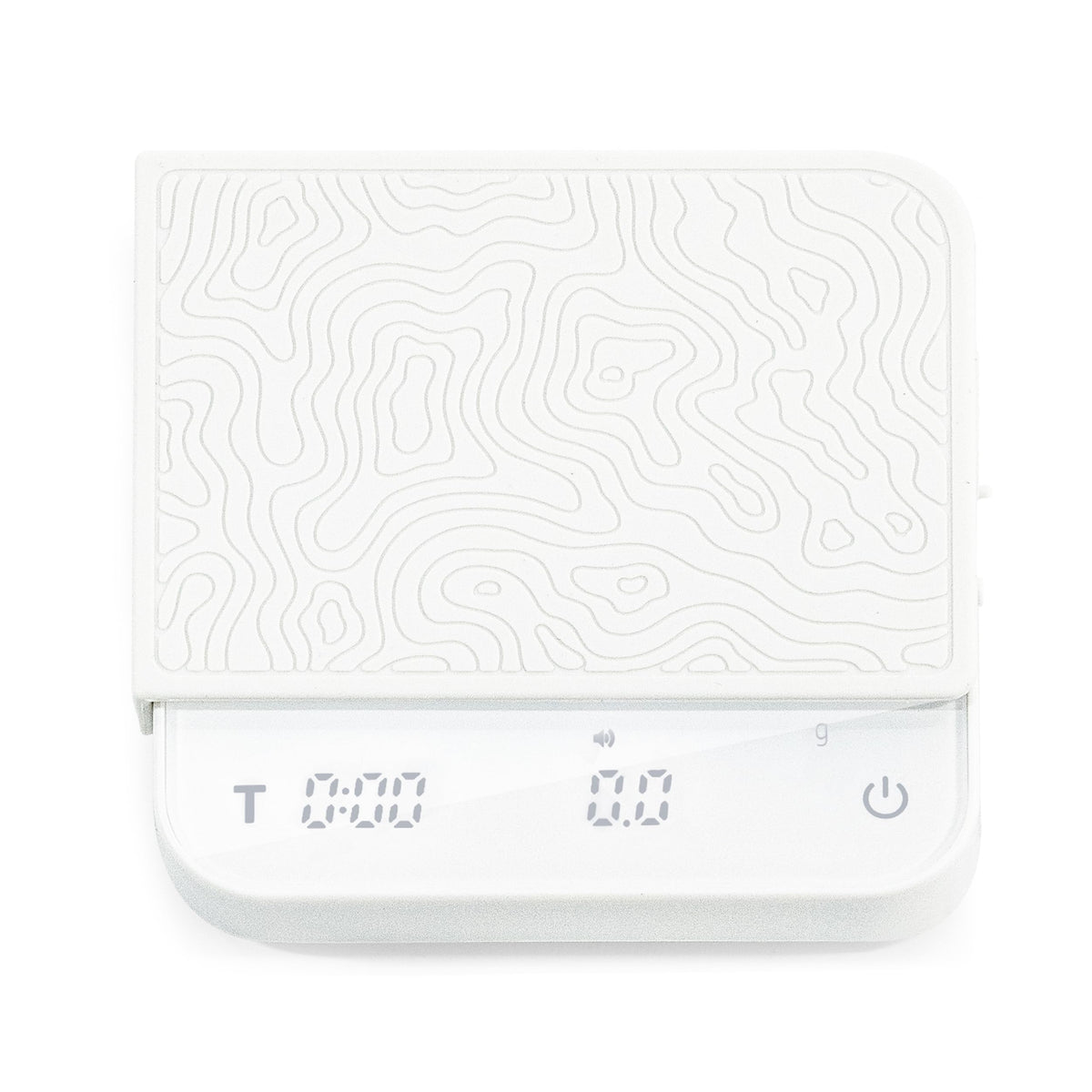 Denestora mini coffee scale front view highlights precise pour-over measurements