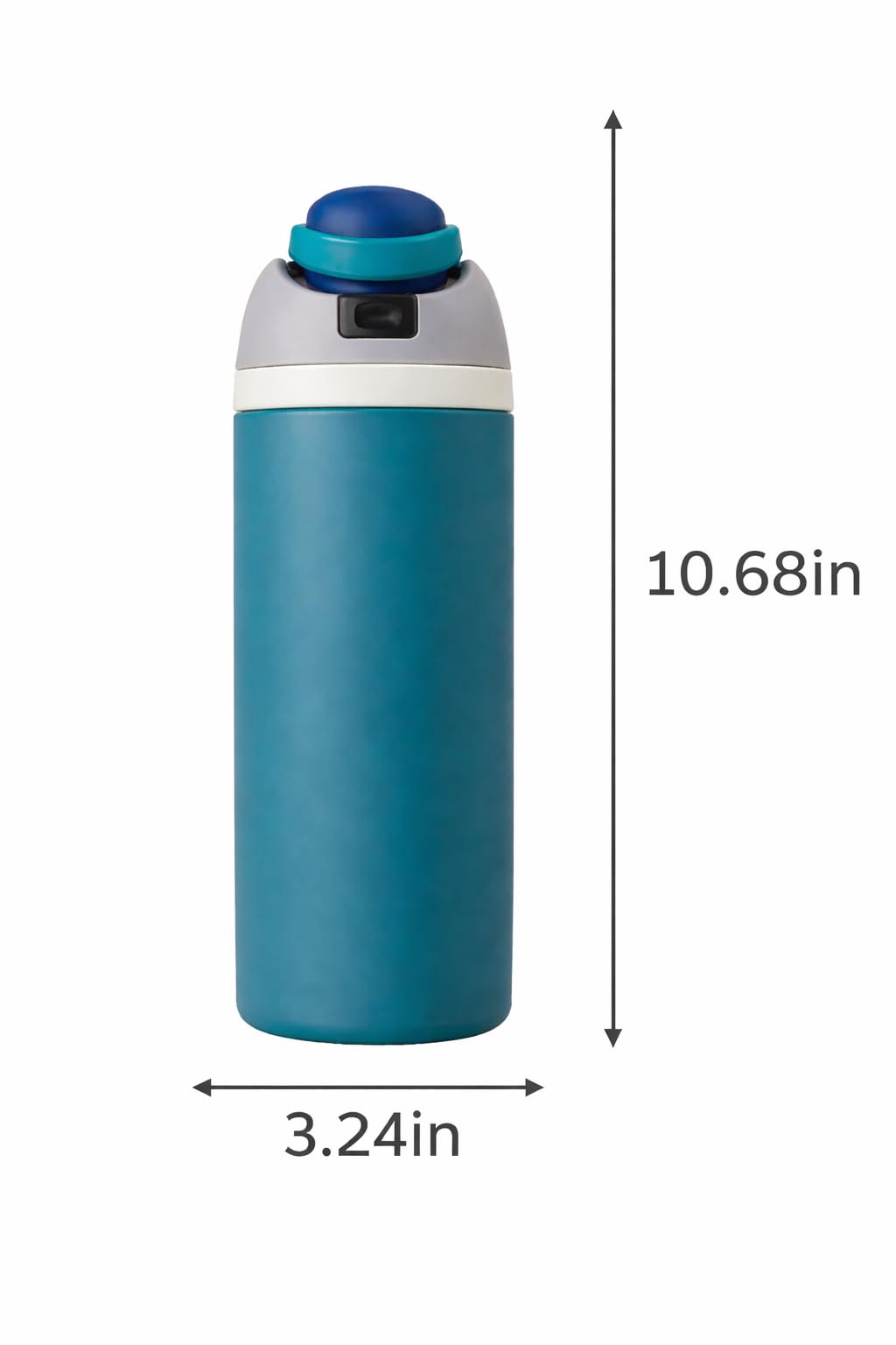 Denim Blue 24oz insulated bottle dual-function spout for sip or gulp