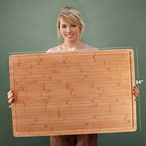 Denoffi massive cutting board at Christmas table setup