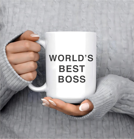 Deoqash Worlds Best Boss Mug microwave-safe icon, convenient heating.