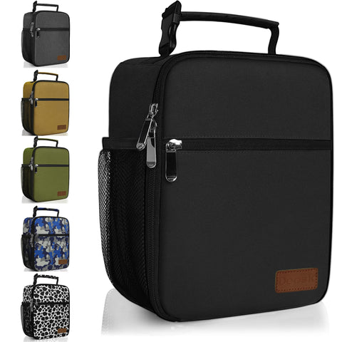 Deosk lunch bag compact black shows portable design for everyday meals on the go.