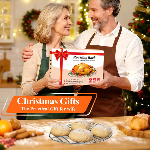 DePango oven-safe roasting rack tolerates up to 575°F for roasting and baking.
