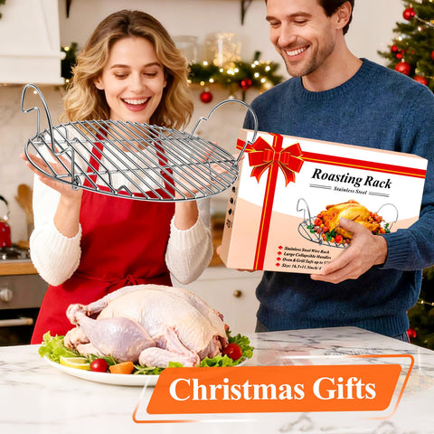 DePango wide pan roasting rack fit for larger pans and dishes.