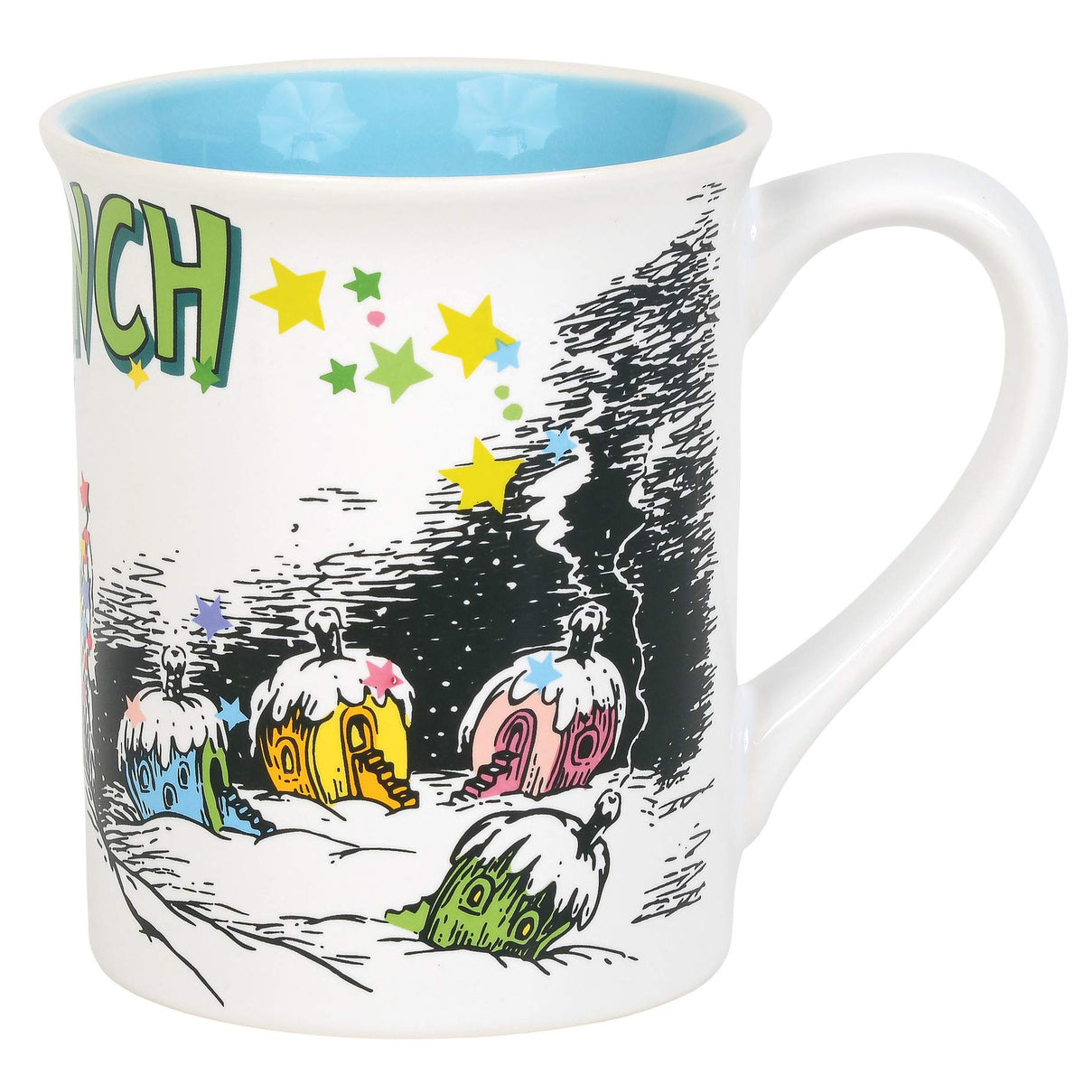 Department 56 Grinch Whoville coffee mug, 16 oz, festive multicolor glaze for holiday sipping