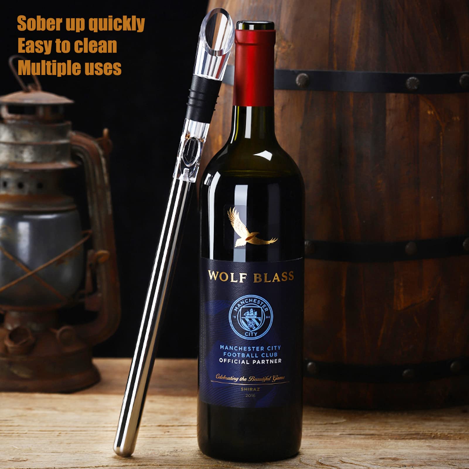 DERGUAM stainless steel construction ensures durable wine chilling.