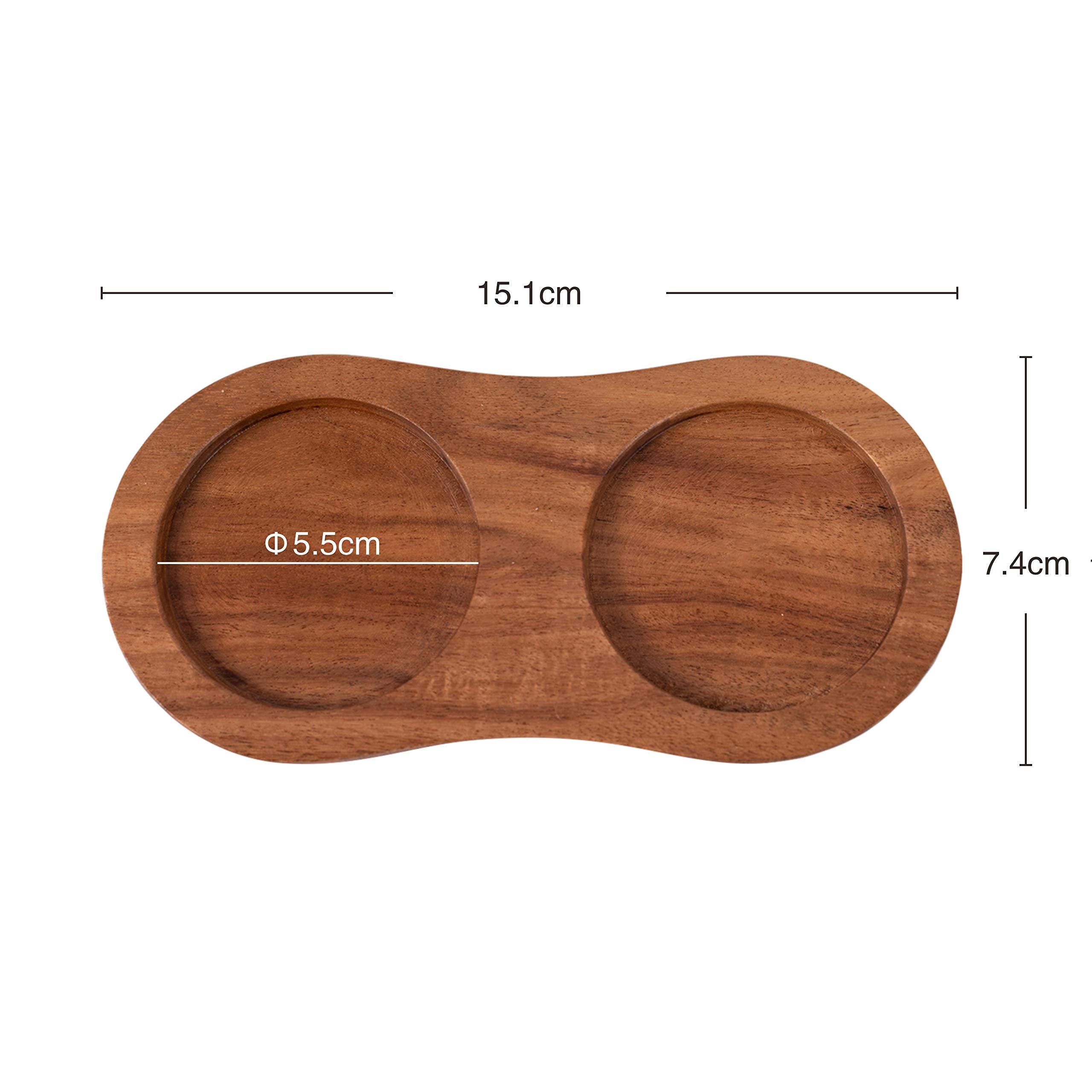 DeroTeno acacia grain closeup tray shows craftsmanship and protection