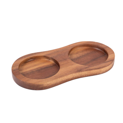 DeroTeno salt and pepper tray in acacia wood, guards tabletops