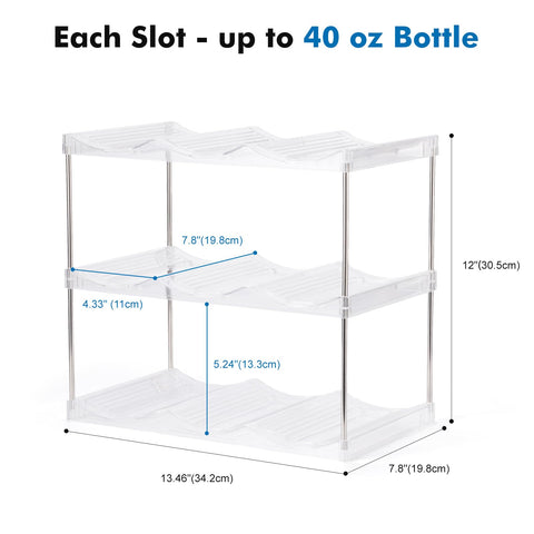 Dersyer stackable tumbler organizer shows triple-stack design for easy access.